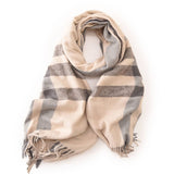 COLORBLOCK PLAID SCARF CHIC WINTER COUPLE SHAWL_CWASC0213