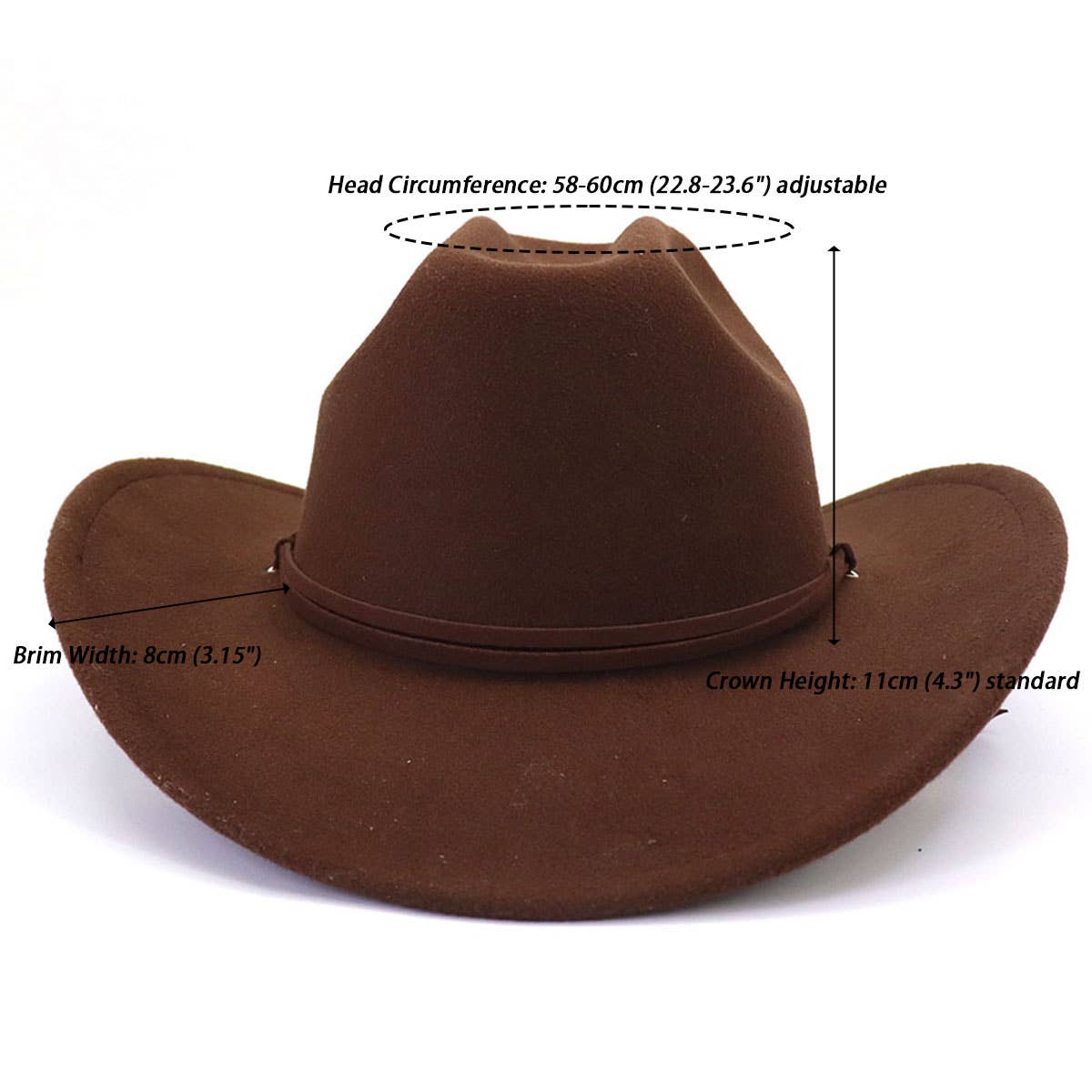 ETHNIC STYLE FELT WESTERN COWBOY HAT FOR COUPLES_CWAH2112