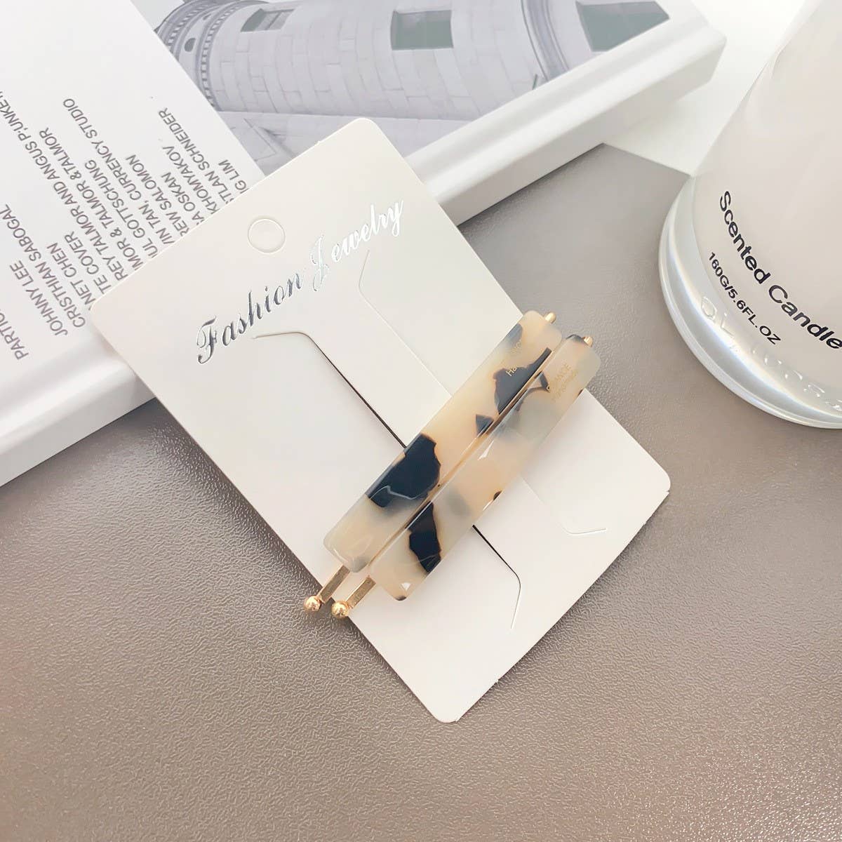 ACETATE SIDE BANG CLIP FRENCH MINIMALIST HAIR PIN_CWAHA2087