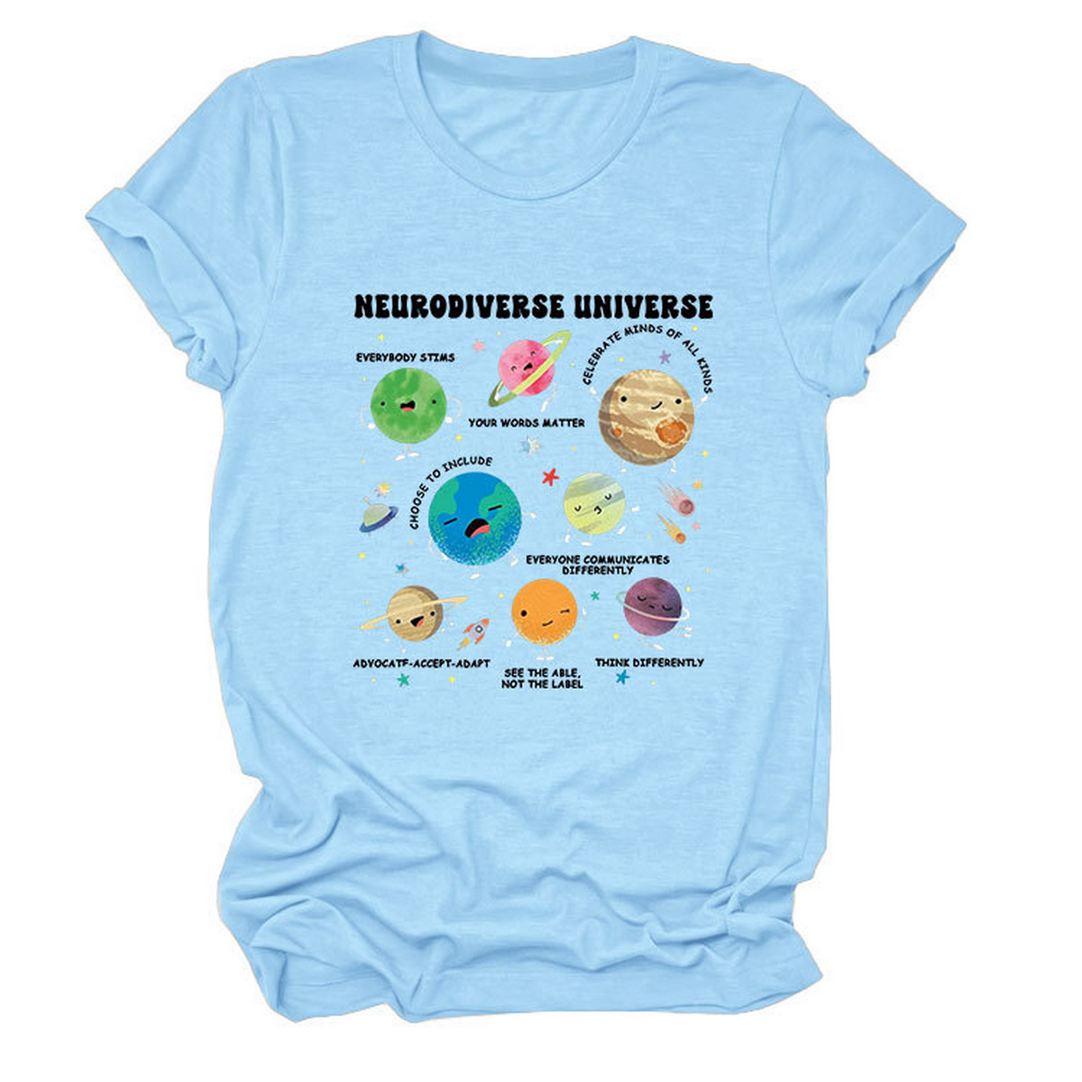 CASUAL CUTE TEE NEURODIVERSE UNIVERSE DESIGN_CWTTSL0513