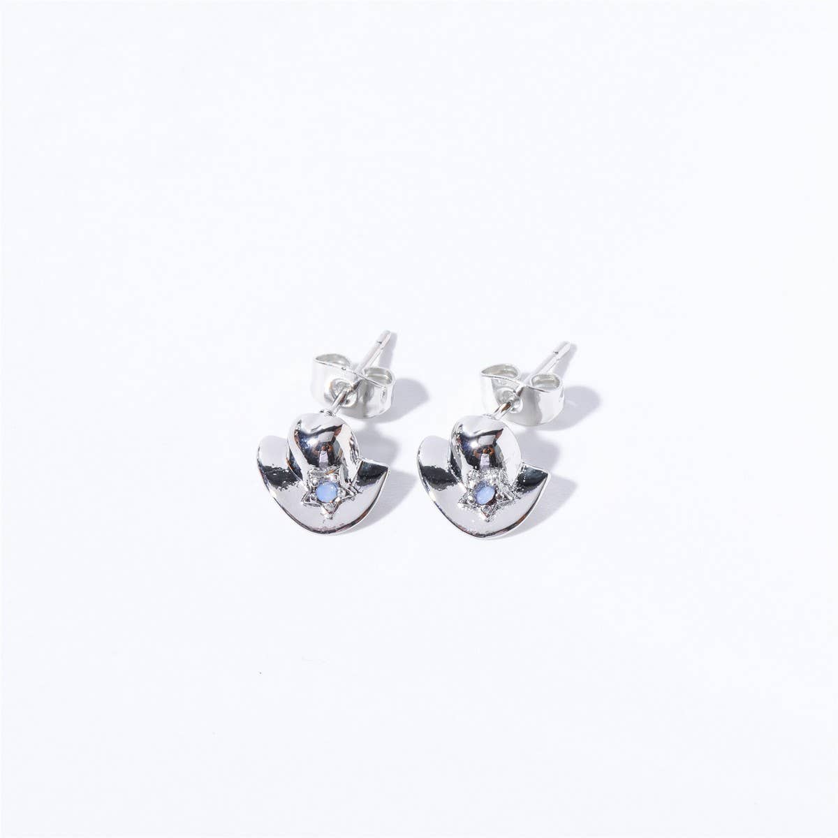Womens Cowboy Boots Hat Horseshoe Stud Earrings_Cwaje5075
