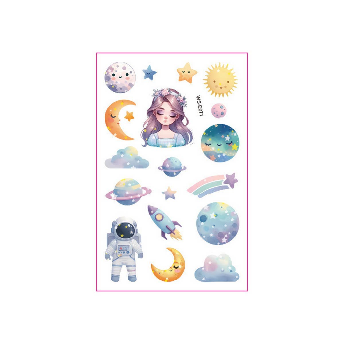 GLITTER CARTOON TATTOO STICKERS FOR KIDS BEAR SET_CWMM8363