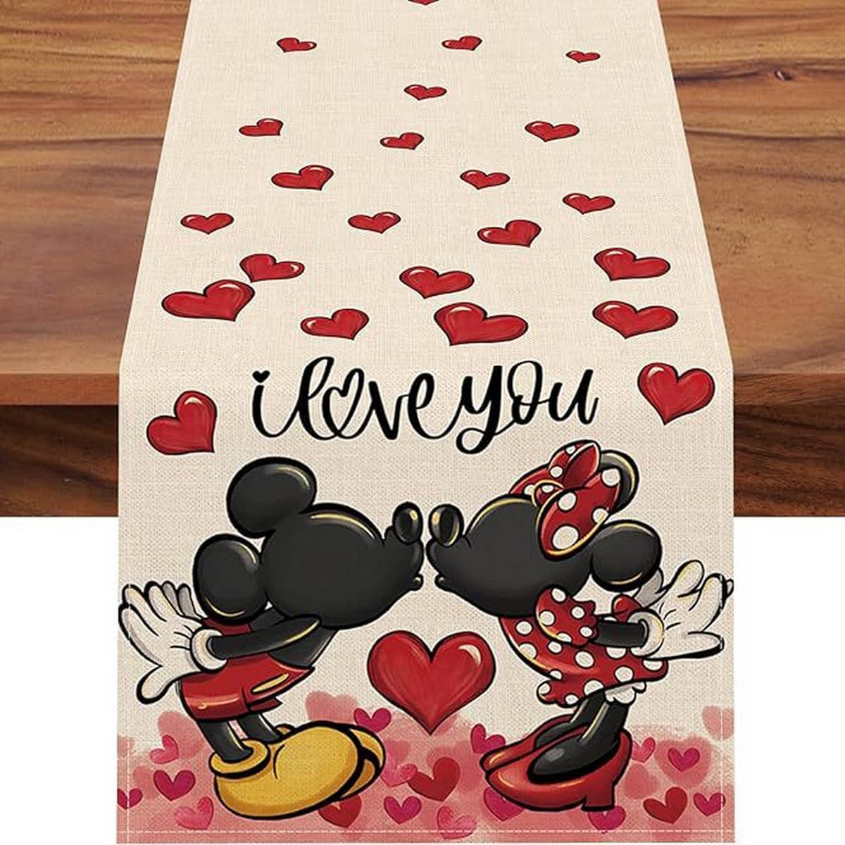 Valentines Day Love Print Cartoon Tablecloth_Cwmm0786