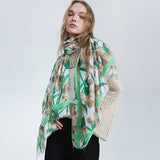 FLORAL SCARF LIGHTWEIGHT BEACH WRAP FOR WOMEN_CWASC0679