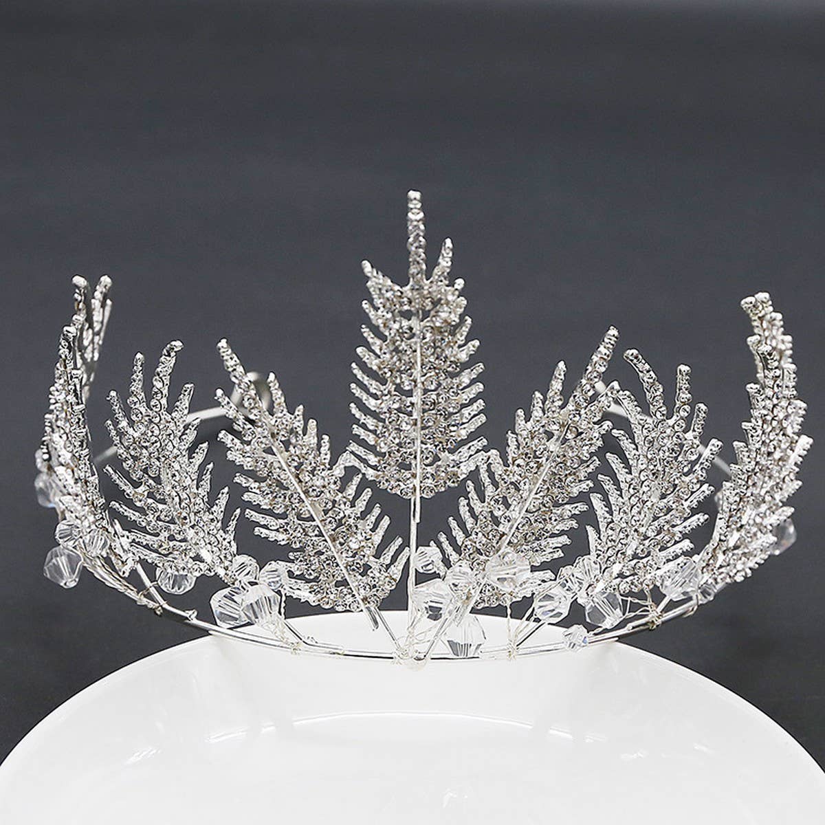 BRIDAL WEDDING CRYSTAL TIARAS HANDMADE CROWN_CWMM2027
