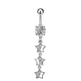 HEART BUTTERFLY CZ BELLY RING BODY JEWELRY_CWMM9180
