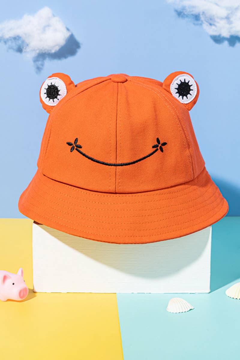 CARTOON FROG DESIGN BUCKET HAT_CWAH0469