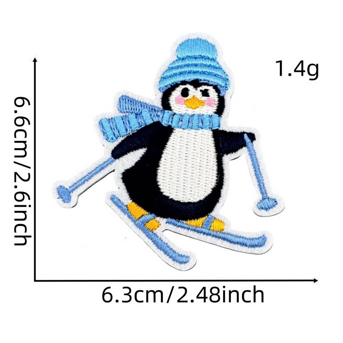 Winter Blue Christmas Graffiti Embroidered Patch_Cwmm4028