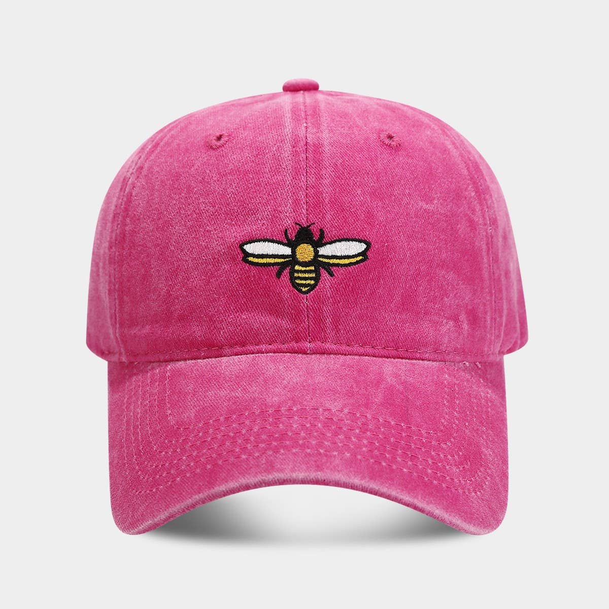 BEE EMBROIDERY BASEBALL CAP OUTDOOR SUN HAT CWAH2020