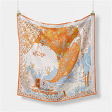 SILK FEEL SQUARE SCARF FOR TRAVEL STYLING_CWASC0651
