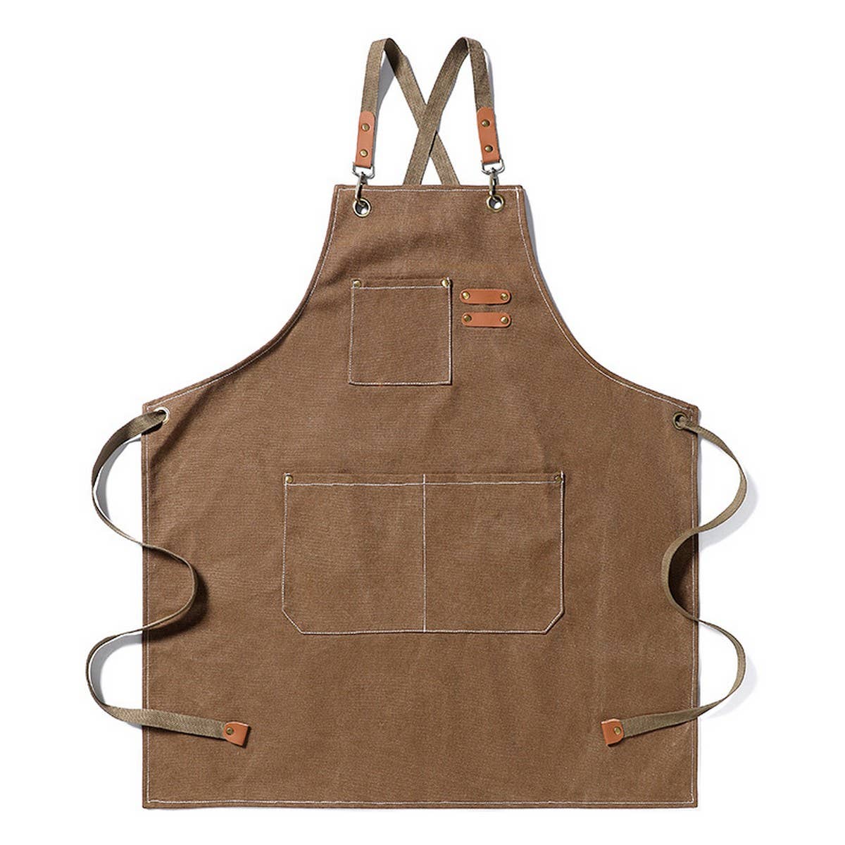 Cwmm1827_Canvas Household Apron Multi-Functional Work Apron