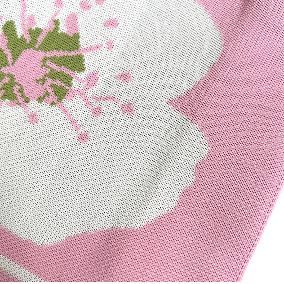 Cute Flower Knitted Wool Shoulder Handbag_Cwab2373