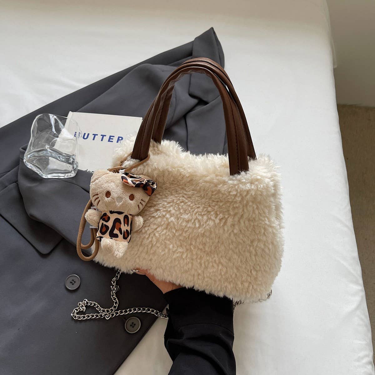 Winter Handbag Shoulder Crossbody Plush Bag_Cwab3963