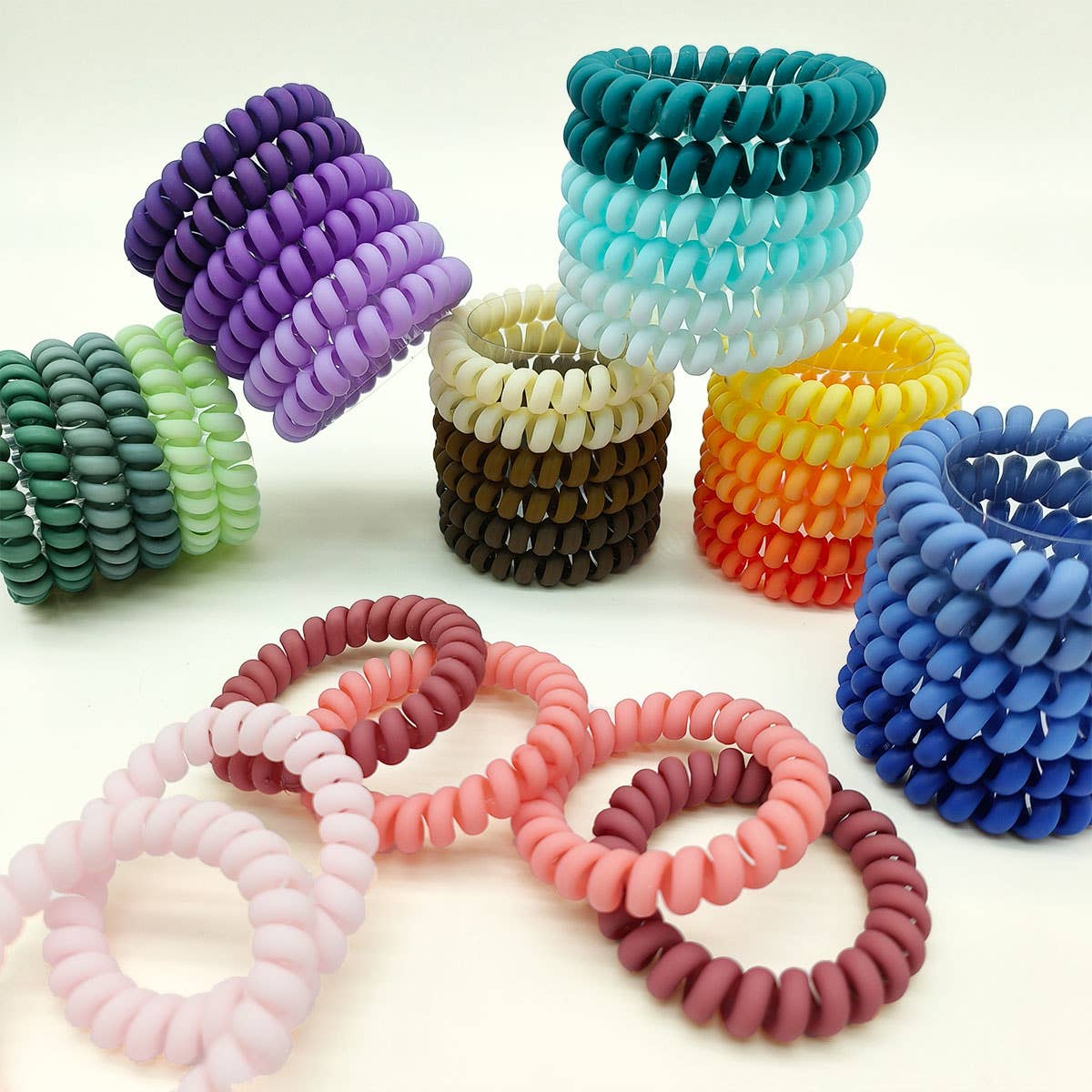 HIGH ELASTIC FROSTED PHONE CORD HAIR TIES_CWAHA1122