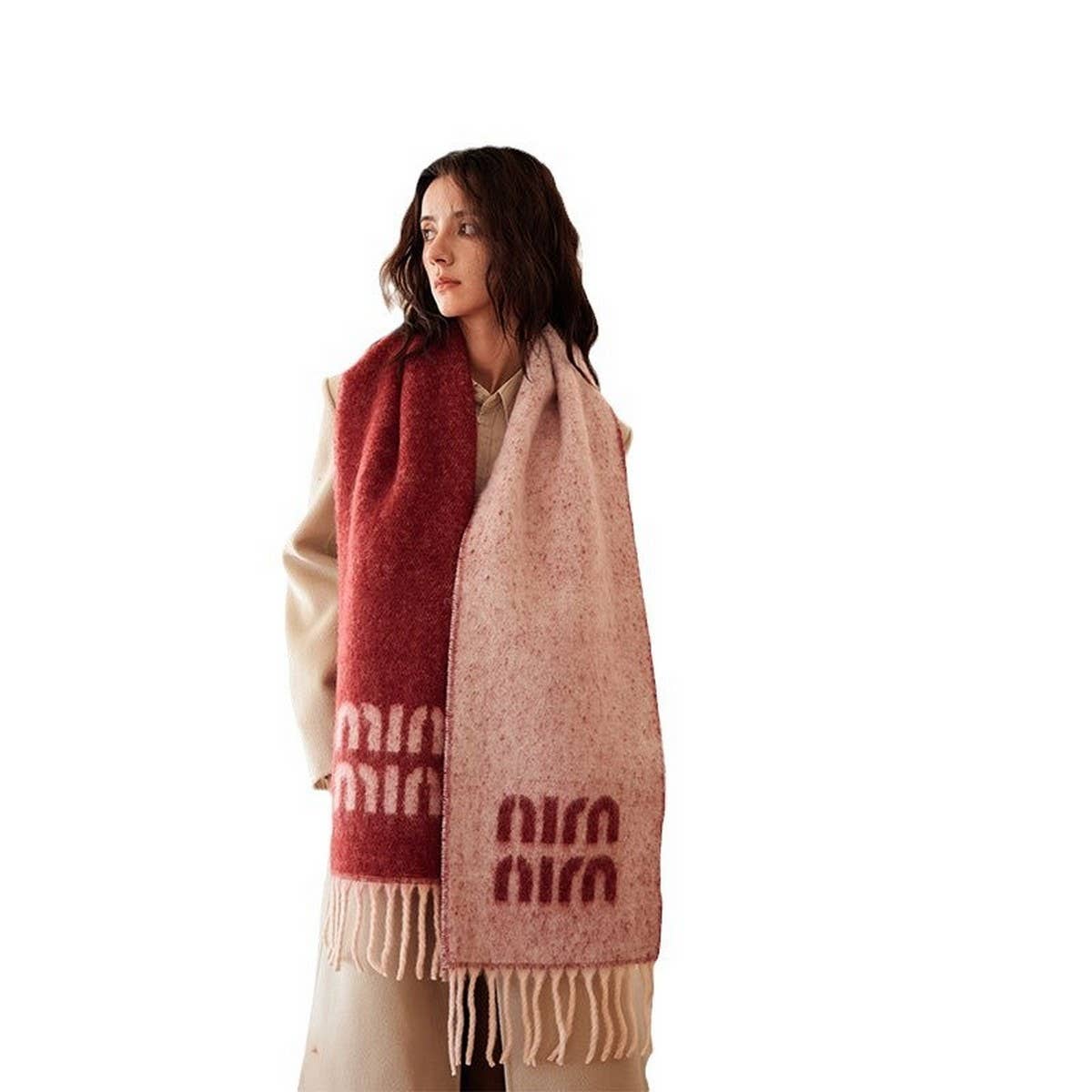 LETTER JACQUARD WOOL BLEND REVERSIBLE SCARF_CWASC2312