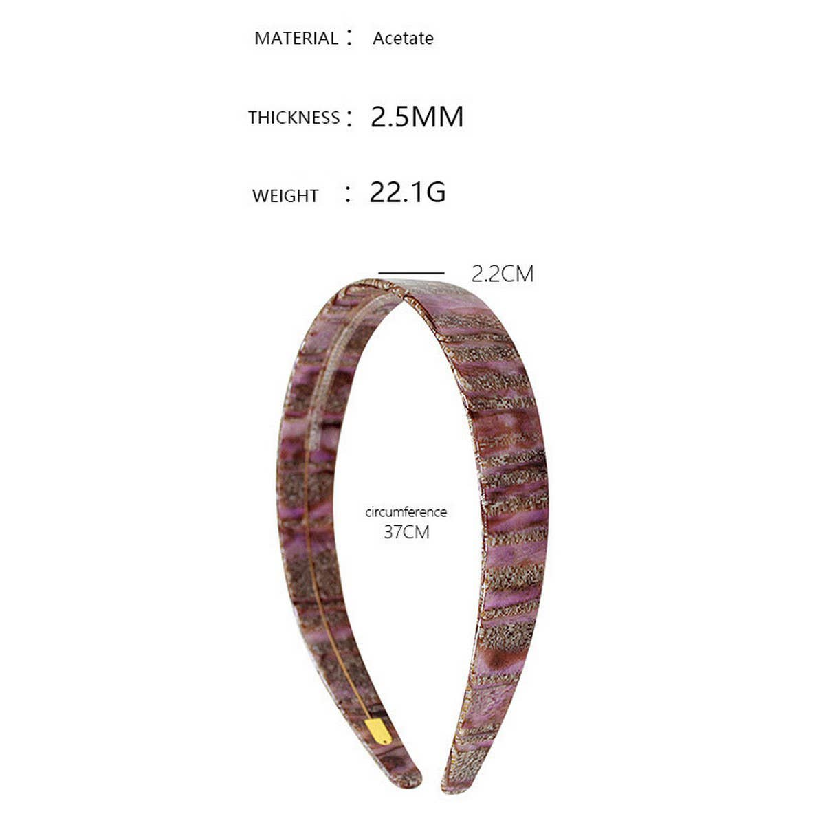 ACETATE HAIR ACCESSORIES WIDE HEADBAND_CWAHA4359