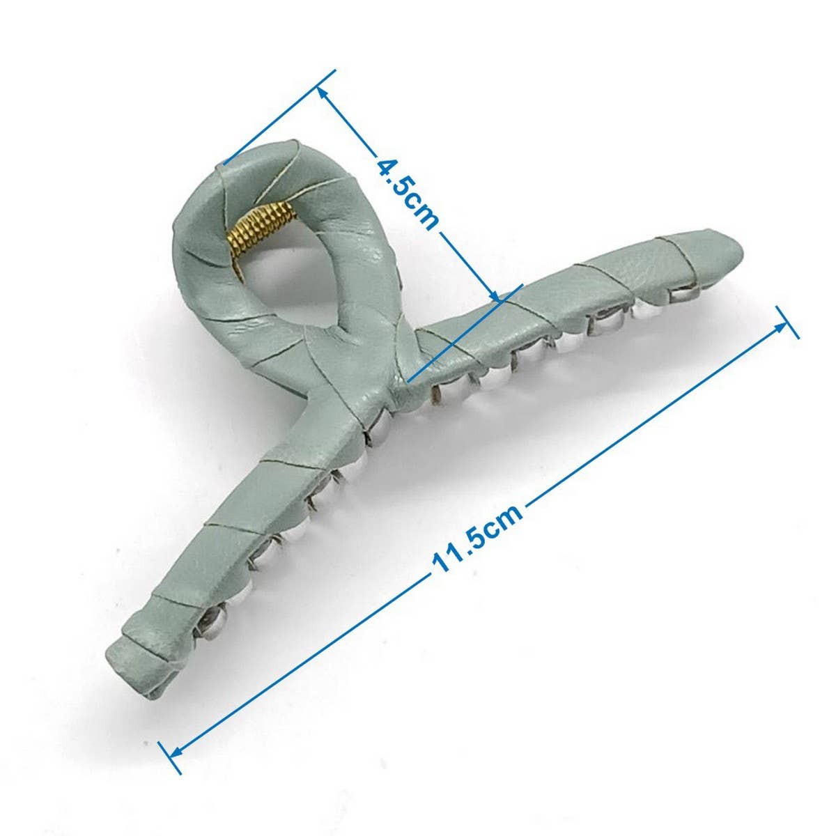 STYLISH SIMPLE PU LEATHER WRAPPED HAIR CLAW_CWAHA6376