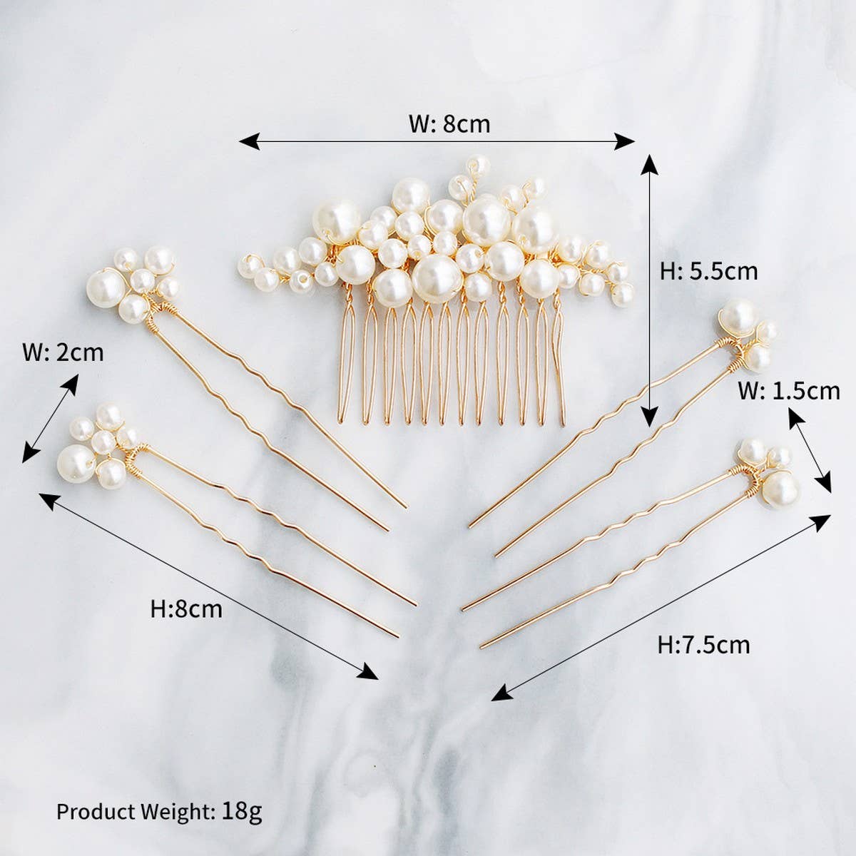 SWEET PEARL U SHAPED BRIDAL HAIR ACCESSORIES_CWAHA2777