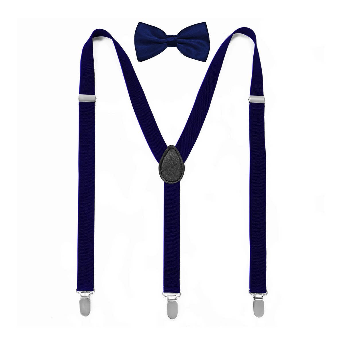 MULTICOLOR SOLID COLOR SUSPENDER CLIP BOW TIE SET_CWMM1105