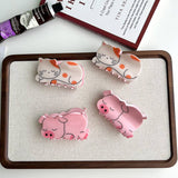 PINK PIG CAT ACETATE HAIR CLAW CLIP FOR GIRLS_CWAHA5974
