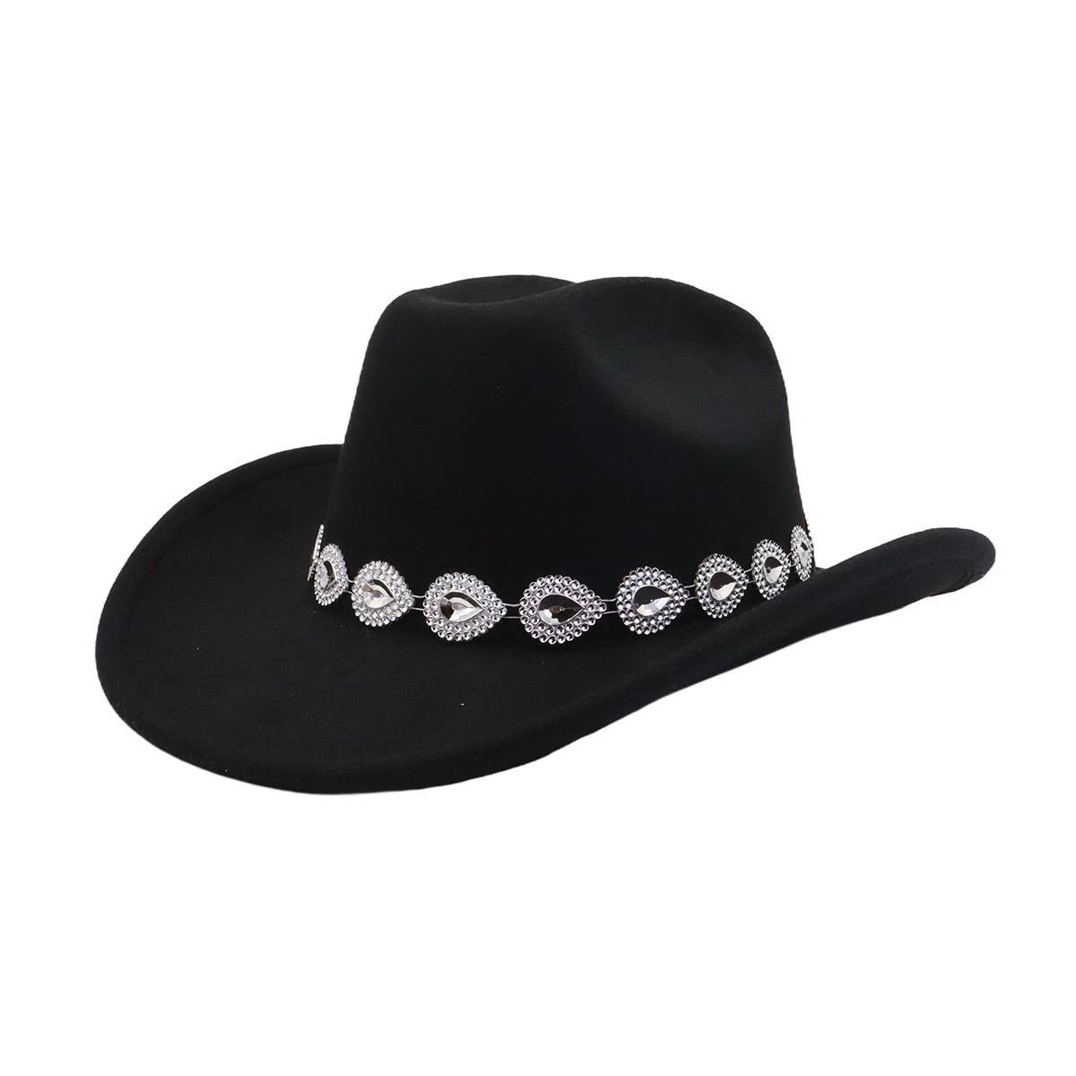 Unisex Western Cowboy Fedora Hat Ethnic Style_Cwah04468