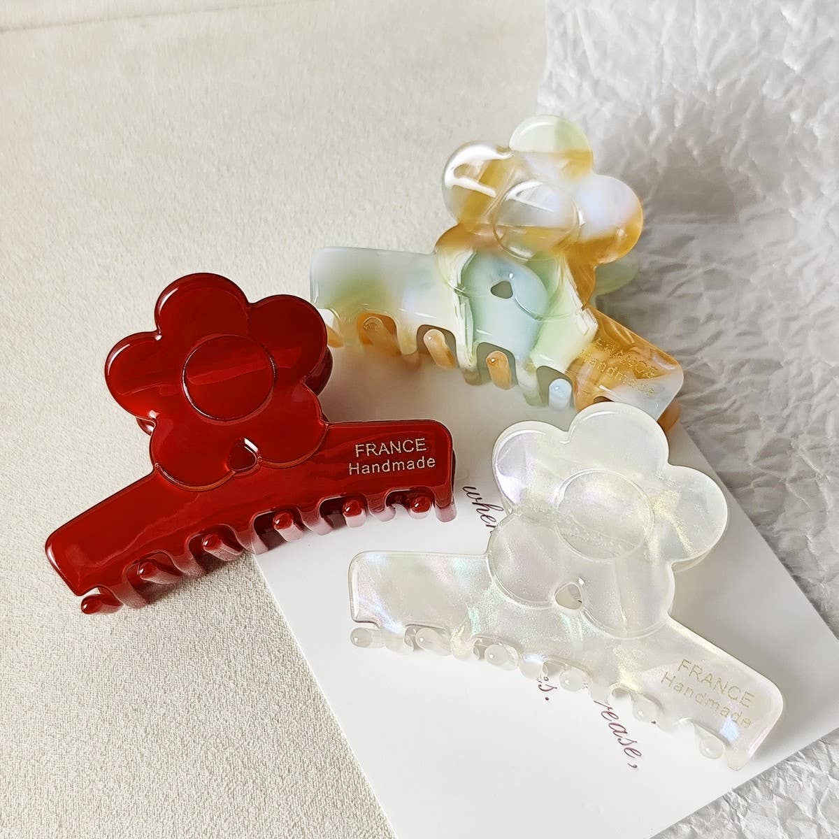 Elegant Acetate Flower Colorful Hair Clip_Cwaha07187