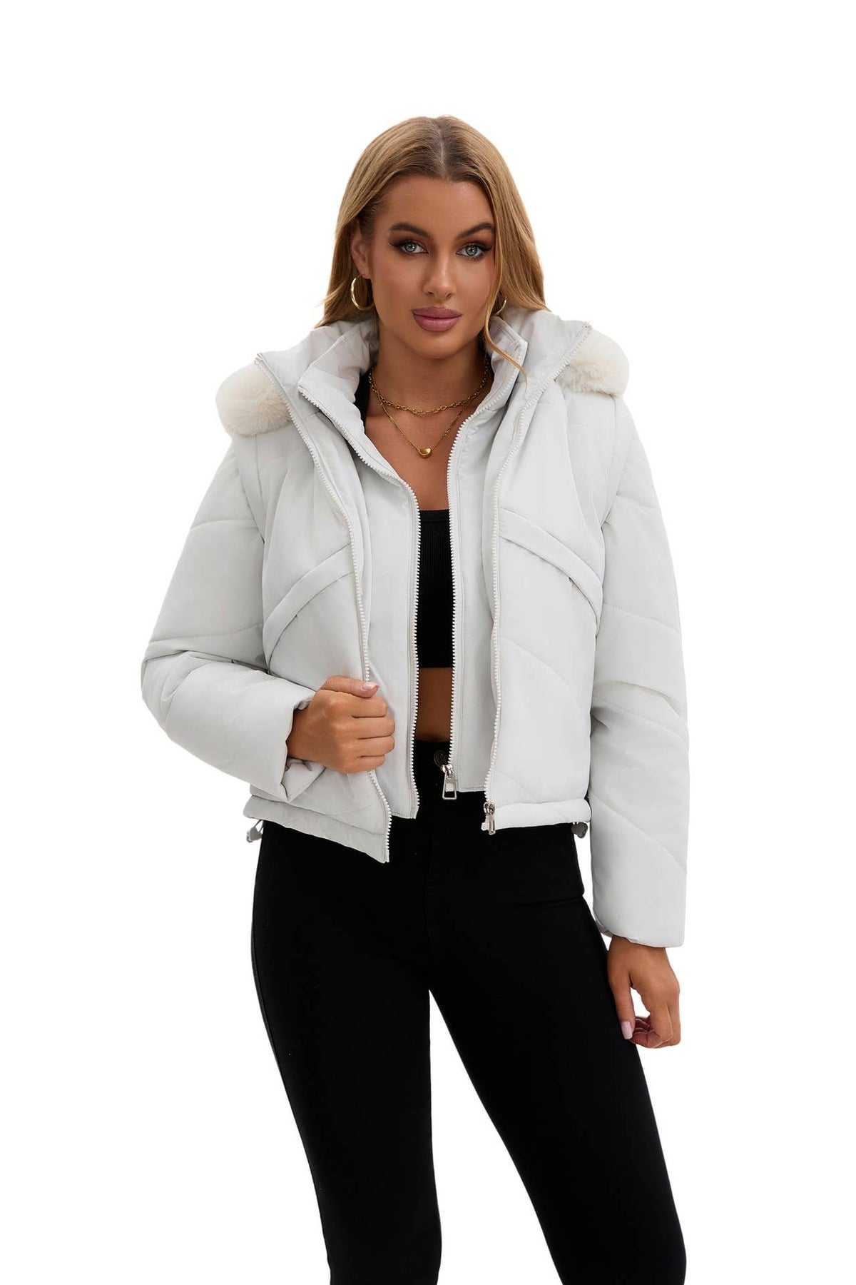 Two Detachable Cotton-Padded Jackets