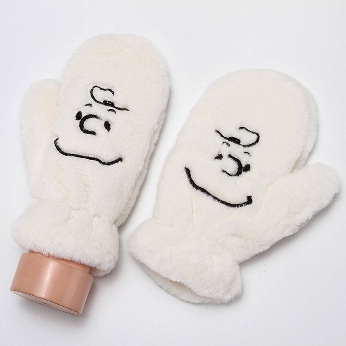 CARTOON WINTER THICK PLUSH HOOP NECK GLOVES_CWAG0272