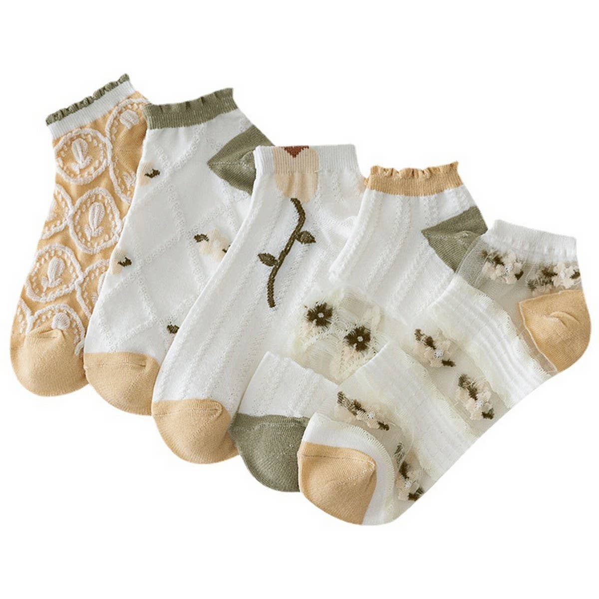 SUMMER THIN LACE INVISIBLE BOAT SOCKS_CWMS0518