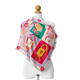 New Color Block Printed Square Scarf_Cwasc0664