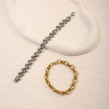 BOLD STAINLESS STEEL LINKED BEAD CIRCLE BRACELET_CWAJE4602