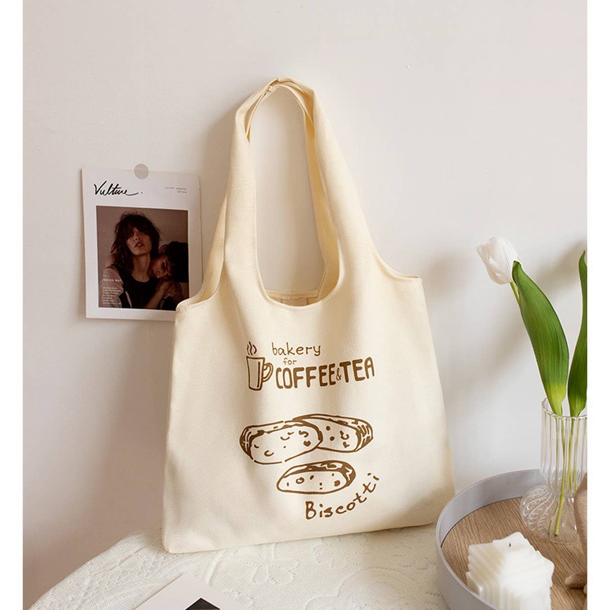Simple Vest Style Canvas Tote Bag For Students_Cwab5661