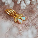 LOCK CHARM OPAL DROP EARRINGS COLORFAST JEWELRY_CWAJE5109