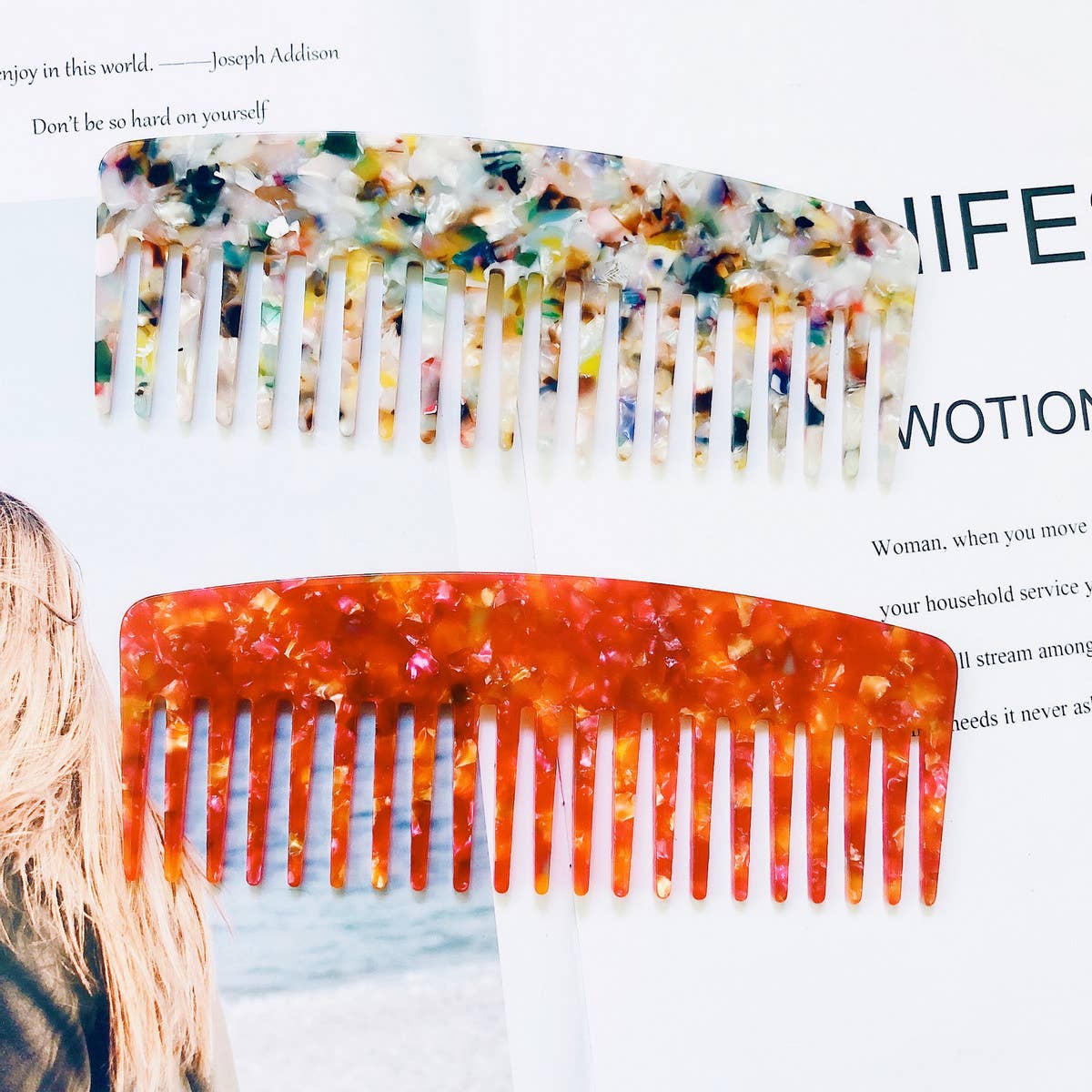 SIMPLE ANTI STATIC LEOPARD PRINT HAIR COMB_CWMM1093