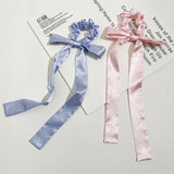 Women Long Bow Elastic Band Hair Tie_Cwaha1079
