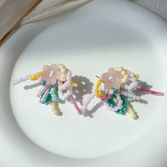 FLOWER SEA MATTE LILY OF THE VALLEY EARRINGS_CWAJE2171
