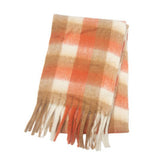 CHUNKY CIRCLE YARN PLAID SCARF THICK FALL WINTER_CWASC0878
