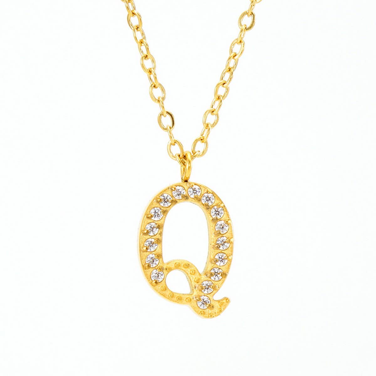 FASHION 26 LETTER DIAMOND PENDANT NECKLACE_CWAJE0684