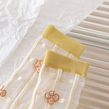 FLORAL SUMMER SHEER MESH SOCKS FOR WOMENS_CWMS0444