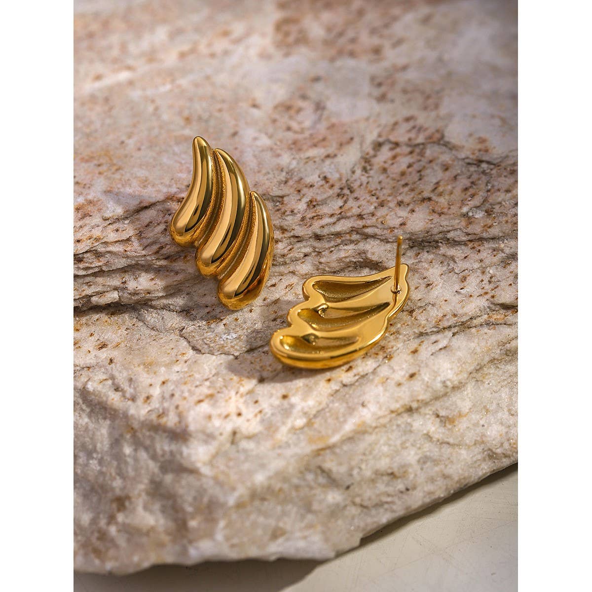 SIMPLE DOUBLE LAYER GLOSSY WATER DROP EARRINGS_CWAJE1783