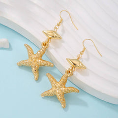BOHEMIAN SHELL BEADED PENDANT EARRINGS_CWAJE1553