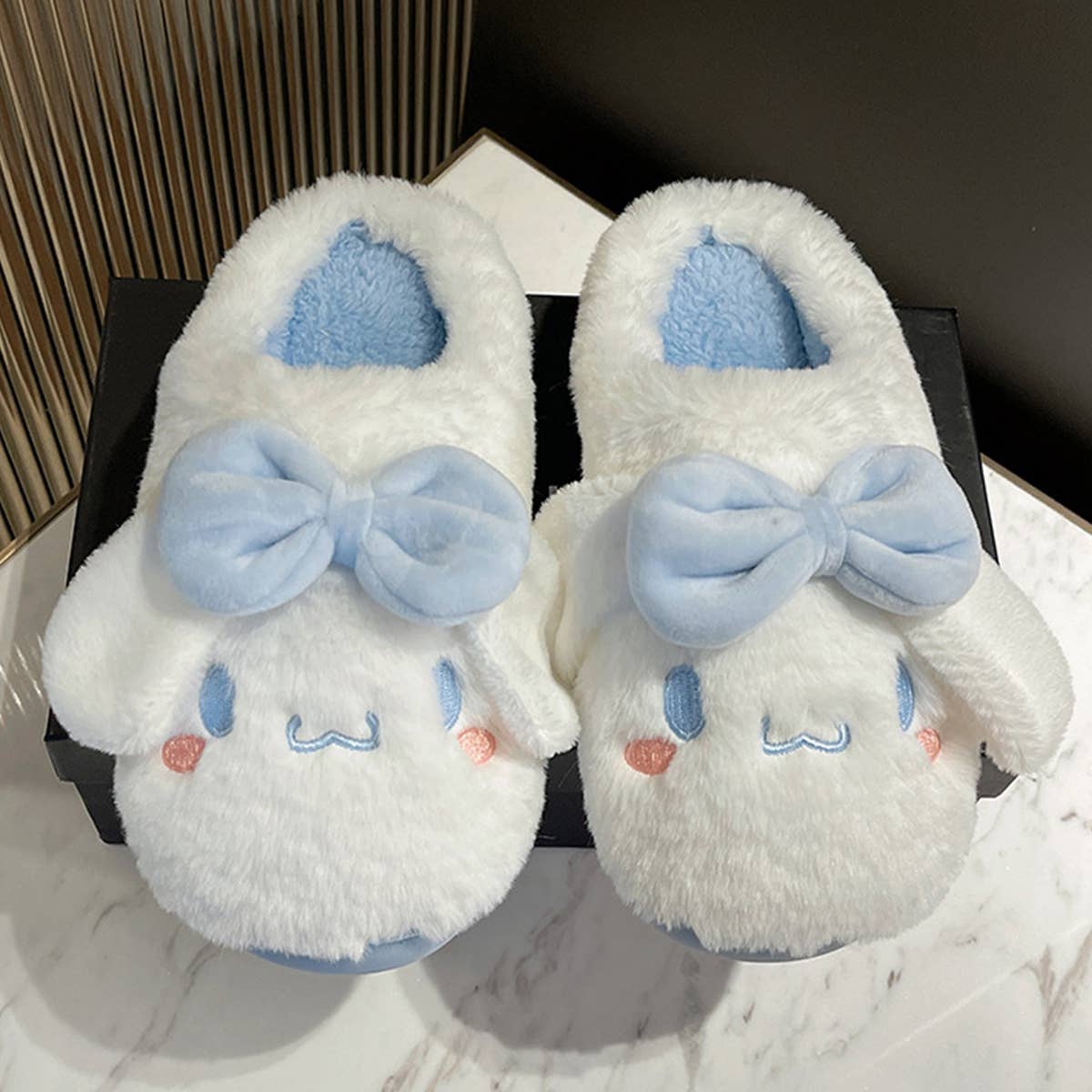 Wear Cartoon Warm Cotton Slippers At Home