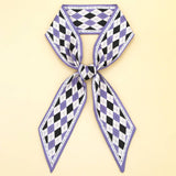 FLORAL LETTER SCARF HAIR TIE BAG RIBBON_CWASC0096