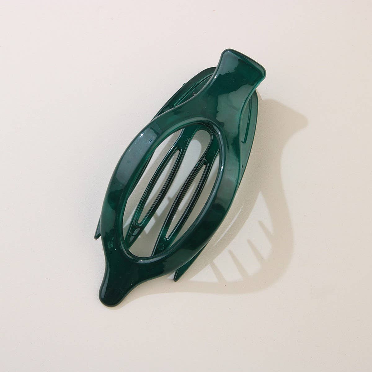 Glossy Matte Oval Hair Clip-Large Duckbill Style_Cwaha07479