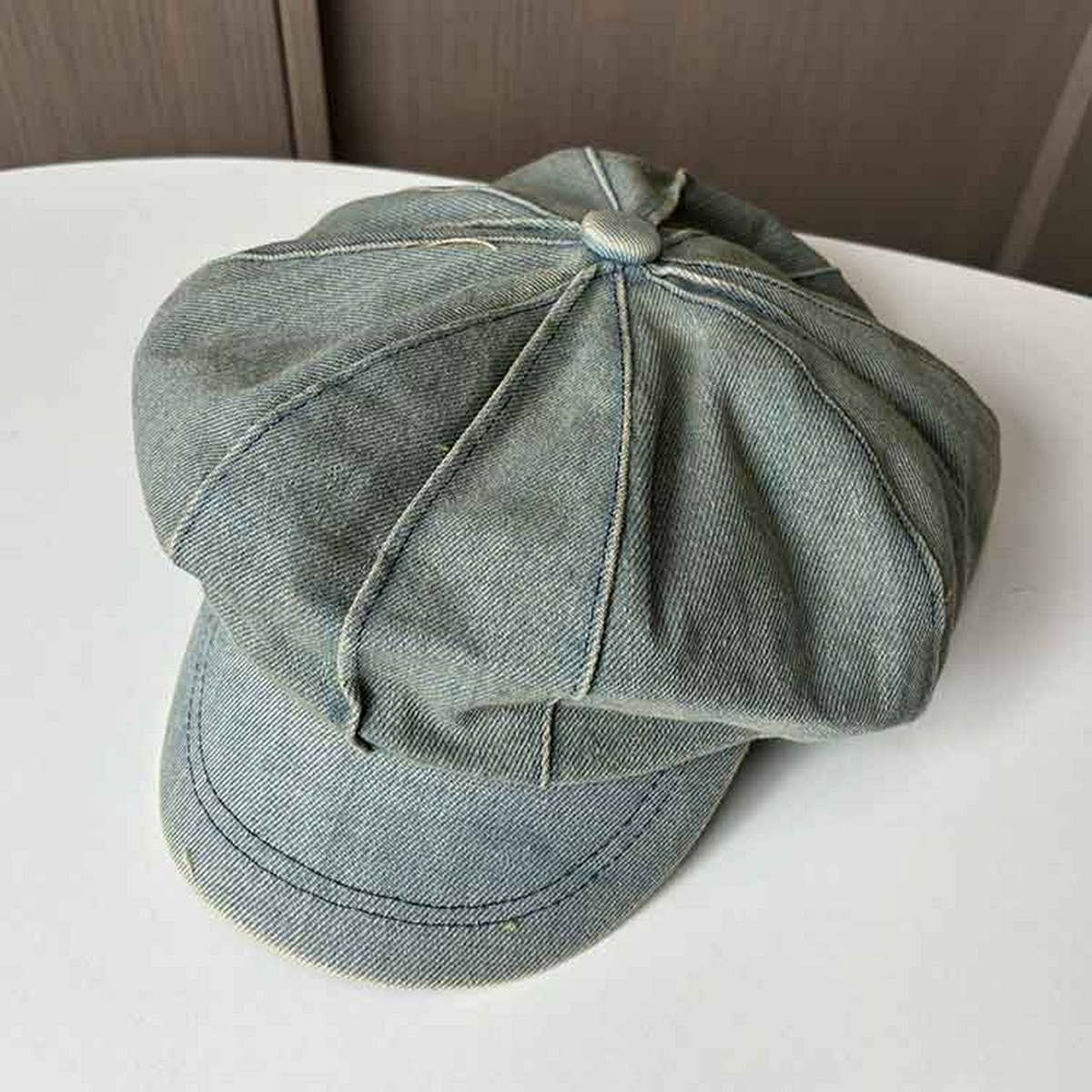 FASHION RETRO DISTRESSED DENIM BERET_CWAB2911