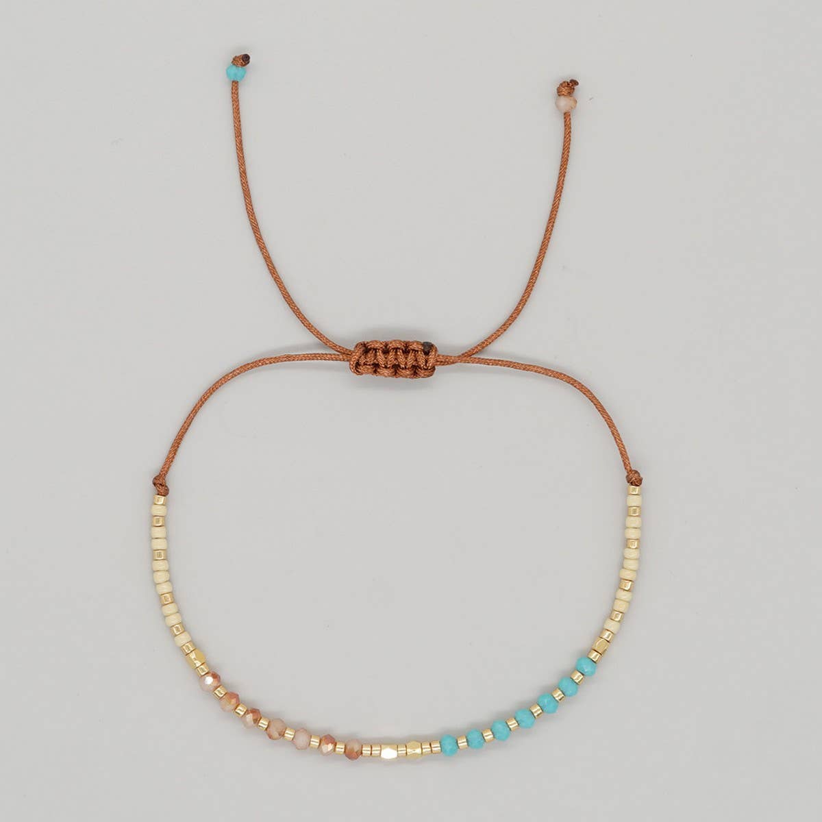 GRADIENT COLOR CRYSTAL FLAT BEAD BRACELET_CWMM3816