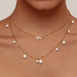 FRESHWATER PEARL NECKLACE 18K GOLD PLATED NECKLACE_CWMM3637