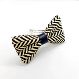 BOHEMIAN RAFFIA WOVEN HERRINGBONE BOW CLIP_CWAHA6348