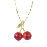 Pearl Zircon Titanium Steel Necklace