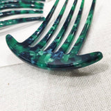 4 0 THICK PLATE FIVE TOOTH COMB ACETATE HAIRPIN_CWAHA4231